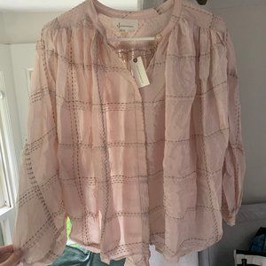 Pink Anthropologie Blouse